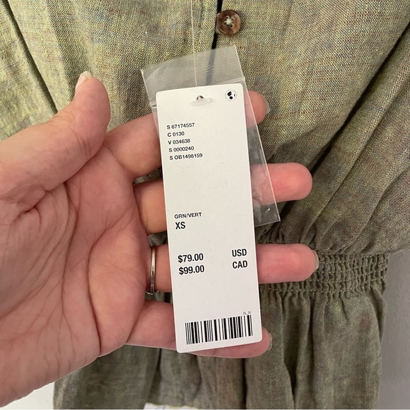 NWT Urban Outfitters Green Raw Edge Tank Top in Size XS - Picture 6 of 9